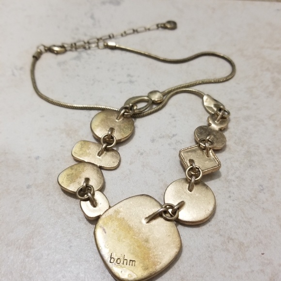 Classy Pink and Gold Bohm Necklace - Picture 3 of 3